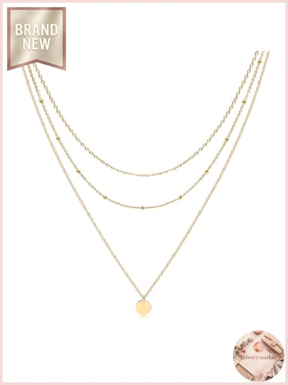 Layered Gold Plated Choker Necklace Set Handmade Coin Star Pearl Adjustable
